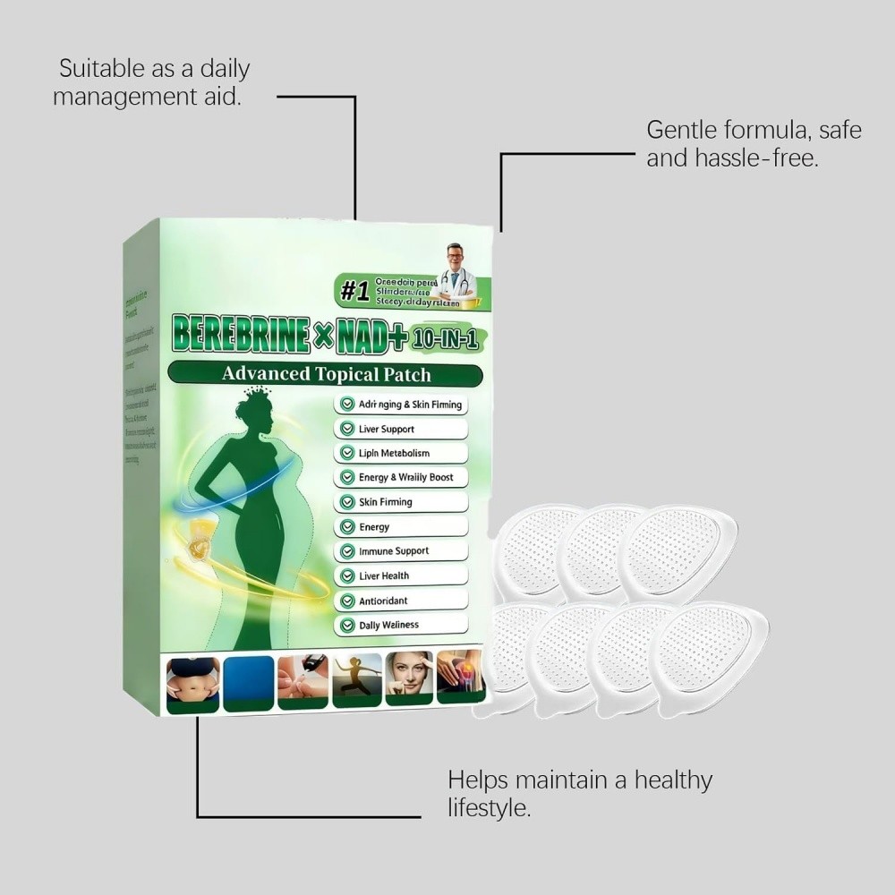 3-Pack Moringa Berberine NAD+ Weight Loss Patches Advanced Nano Microneedle