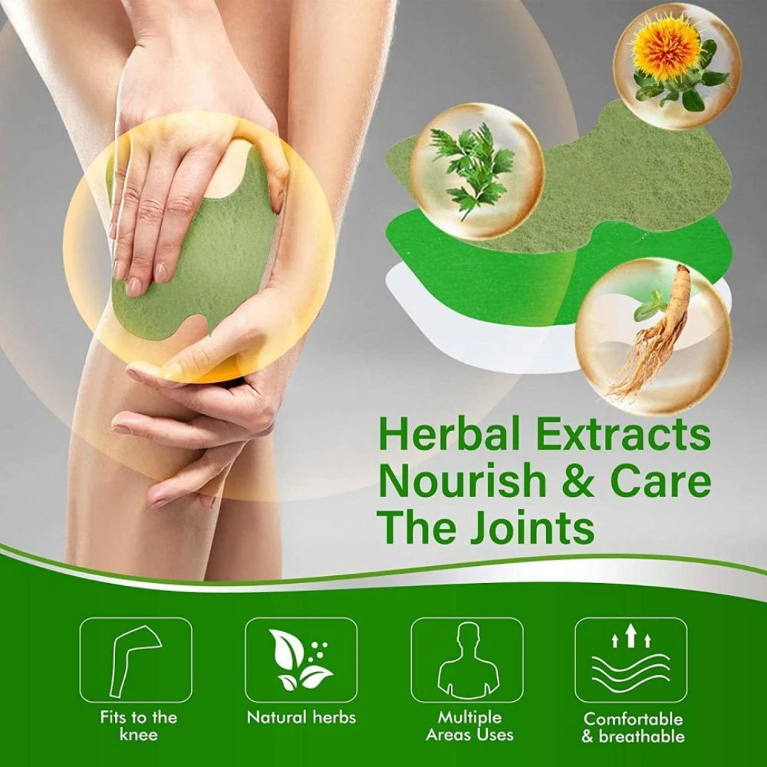 120pcs Herbal Knee Patch Wormwood Plaster for Knee Support & Muscle Pain Relief