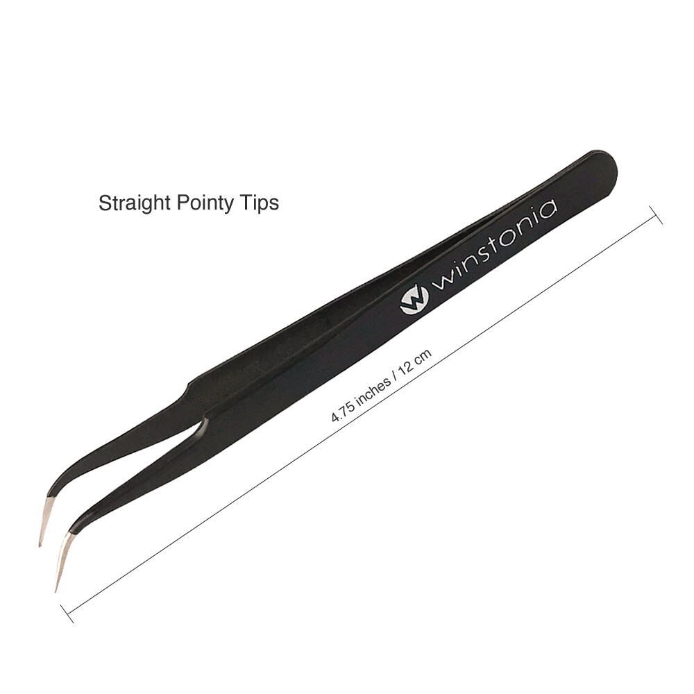 Winstonia Tweezers Set for Manicure Beauty Eyebrows Craft Blackhead Ingrown Hair