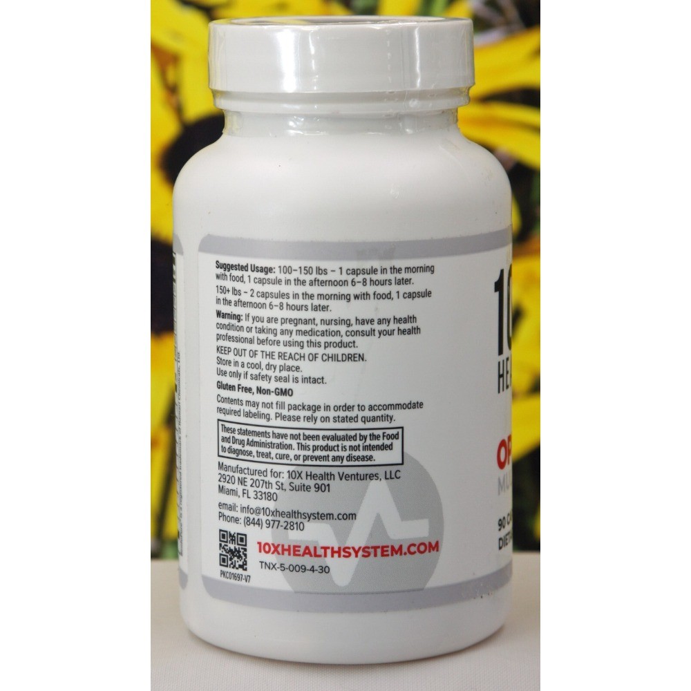 10X Health Optimize Methylated Multivitamin, for Men & Women, 90 Capsules