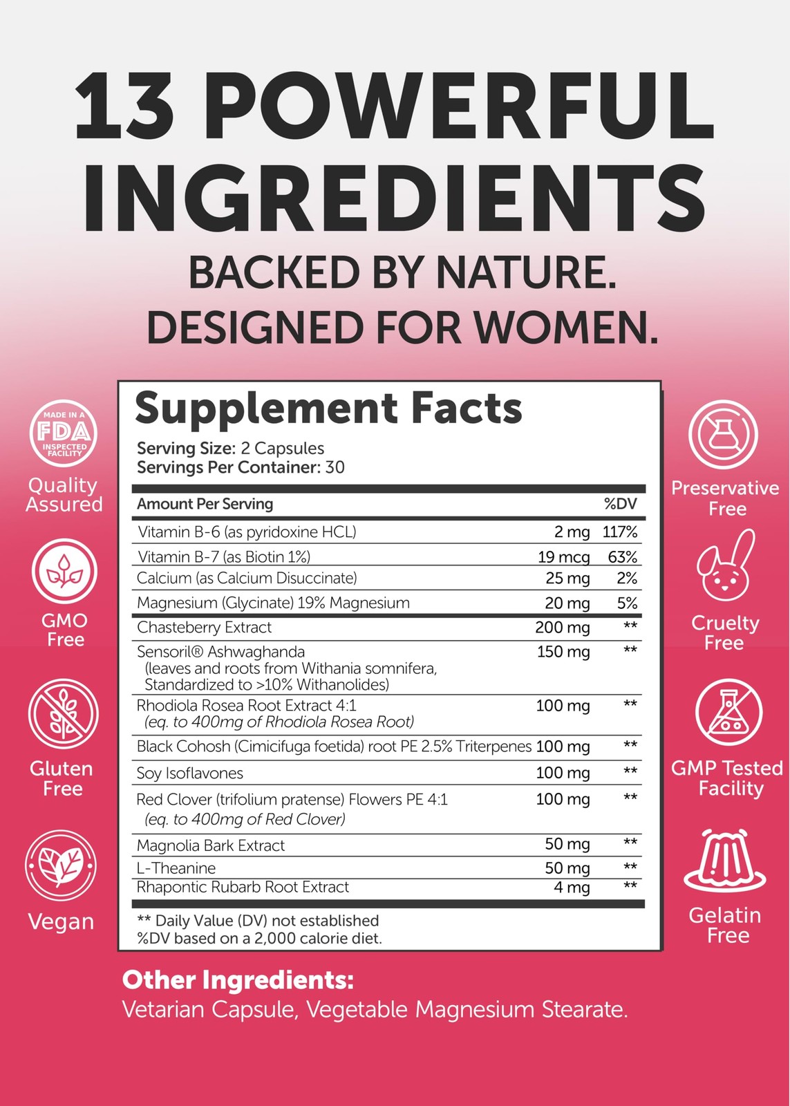 Lunakai USA Made Natural Menopause Supplements for Women – 13-in-1 Menopause…