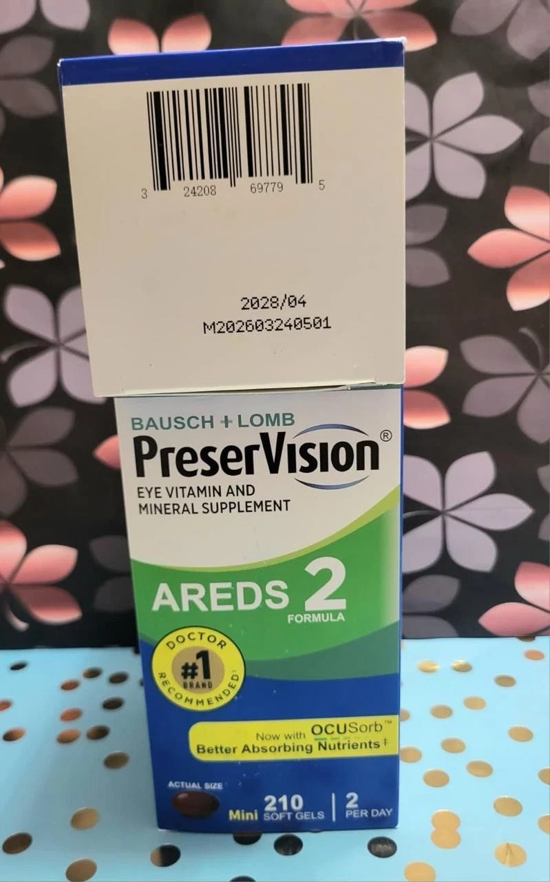 Pack of 2 | Preservision AREDS 2 210 Count Eye Vitamin Mini Soft gels EXP 04/28