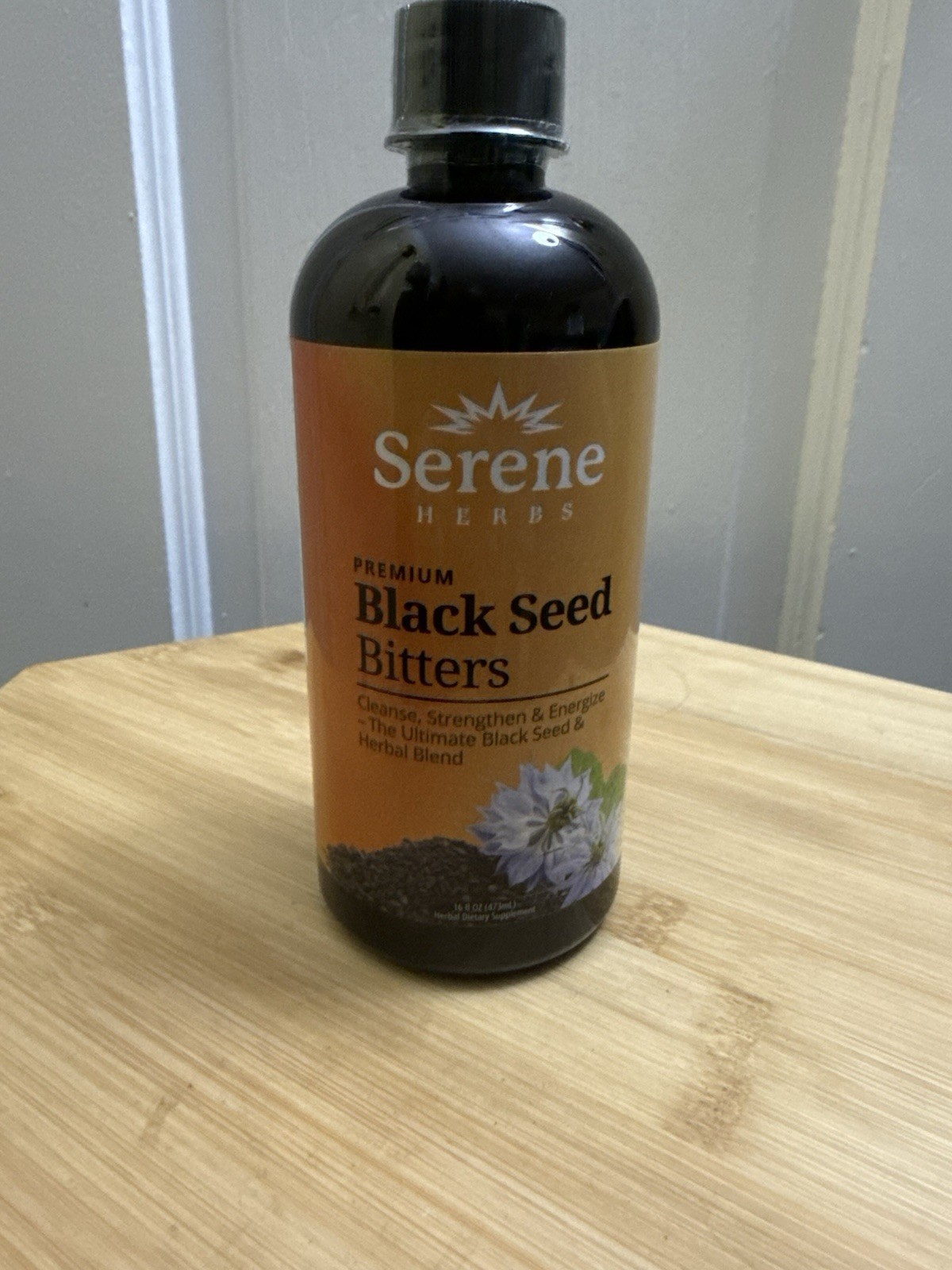 Serene Herbs Black Seed Bitters Cleanse Strength Energize 16oz