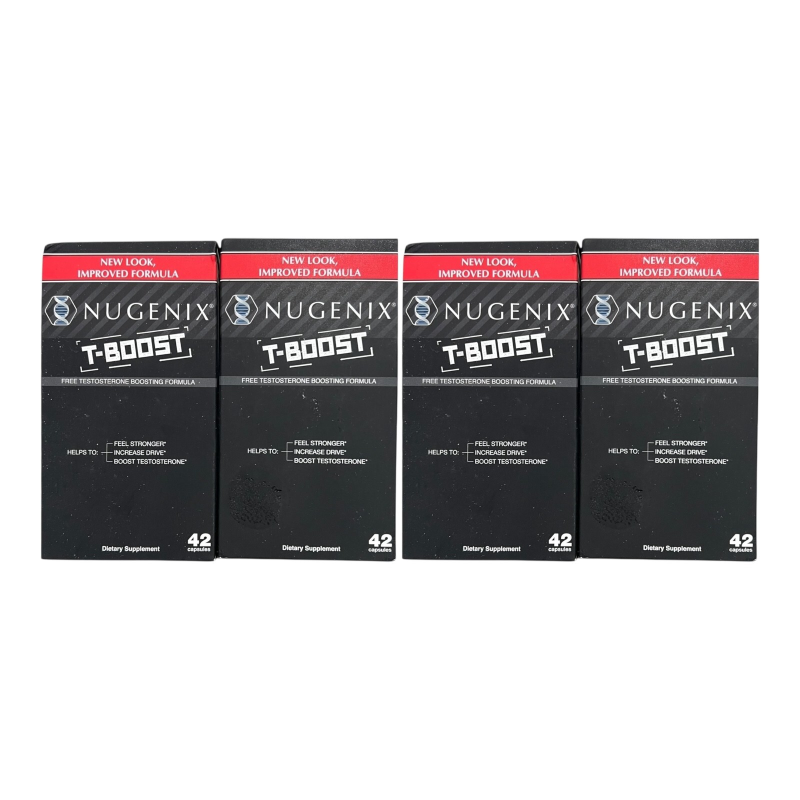 LOT OF 4 Nugenix T-BOOST 42 Ct Test Booster EXP08/2025+ NEW FAST SHIPPING