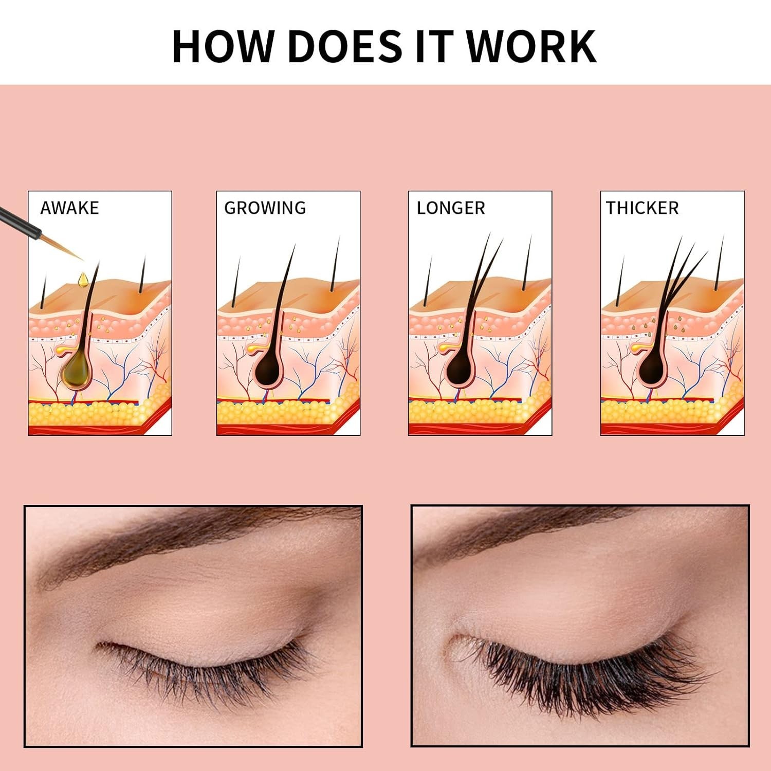 Eyelash & Eyebrow Serum 5ML – Boosts Fuller, Thicker, Longer Lashes Naturally