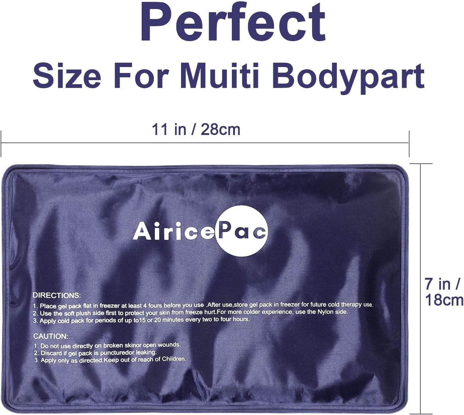Ultra-Flexible Cold Pack for Knee, Neck, and Shoulder Pain Relief, 7”x 11”
