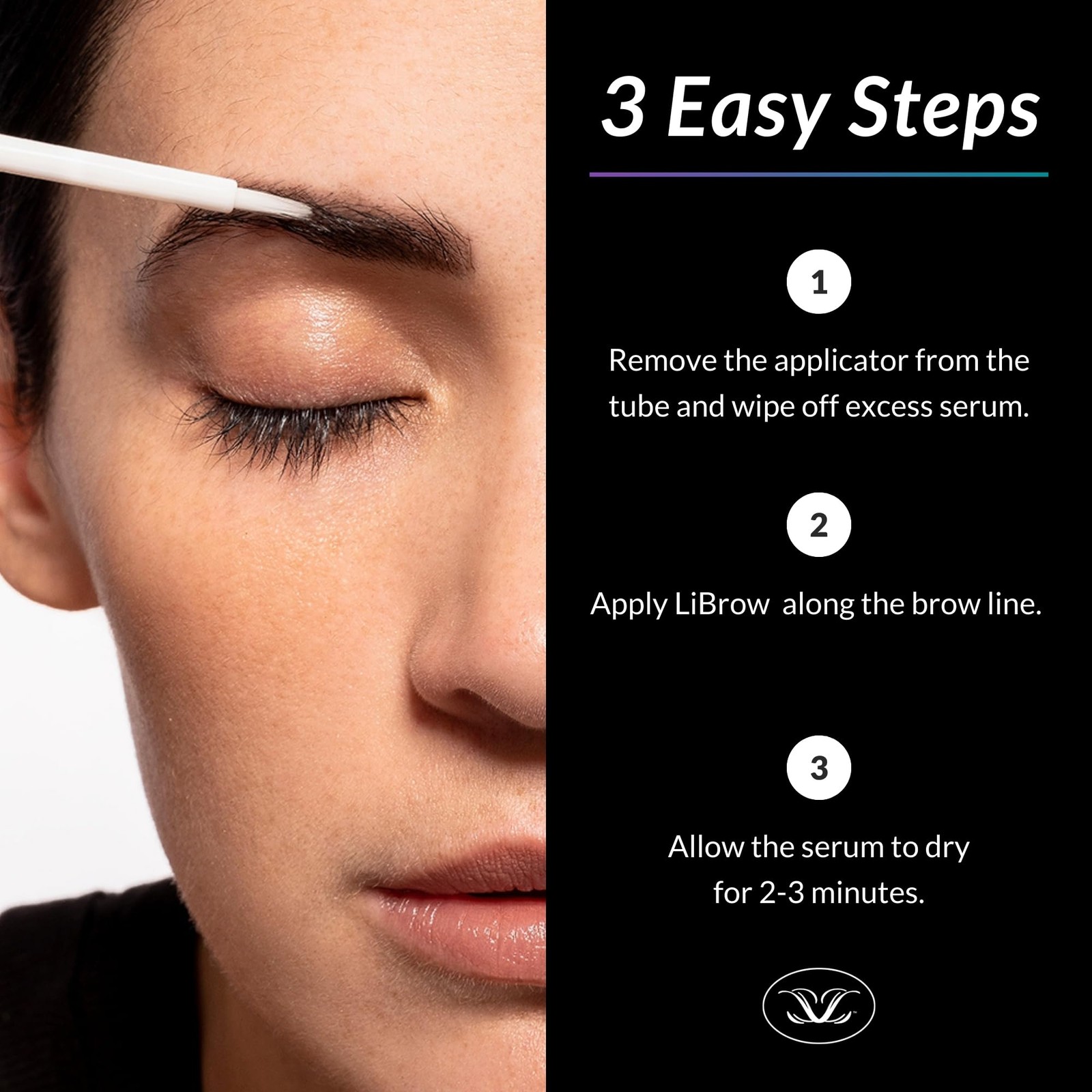 Eyebrow Serum Purified Growth Formula 3mL Clear Natural Botanical LiBrow Darker