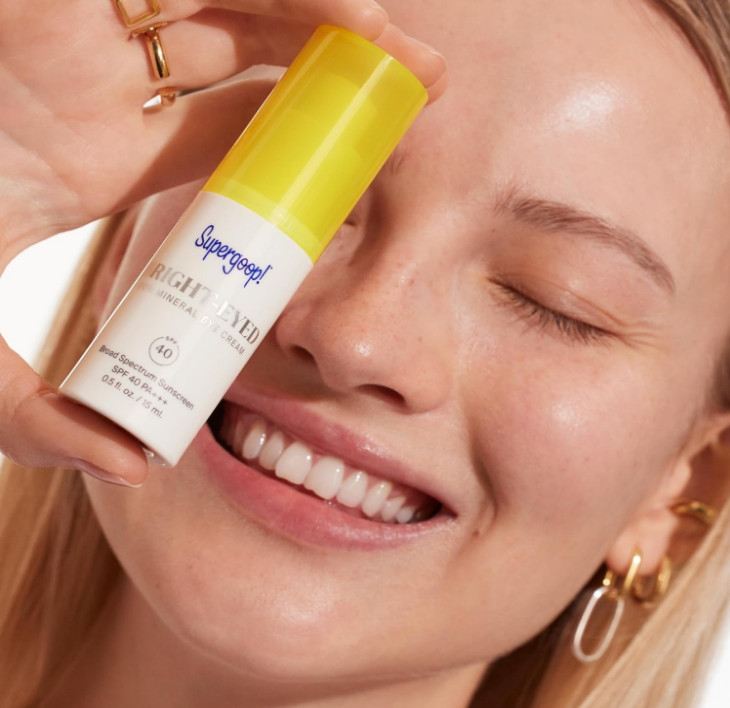 Supergoop! Bright-Eyed 100% Mineral Eye Cream SPF 40 Sunscreen 0.5 fl oz Ex08/27