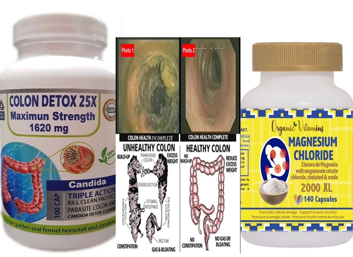 KIT Colon Detox 14 days clean colon support magnesium cleanser weight loss
