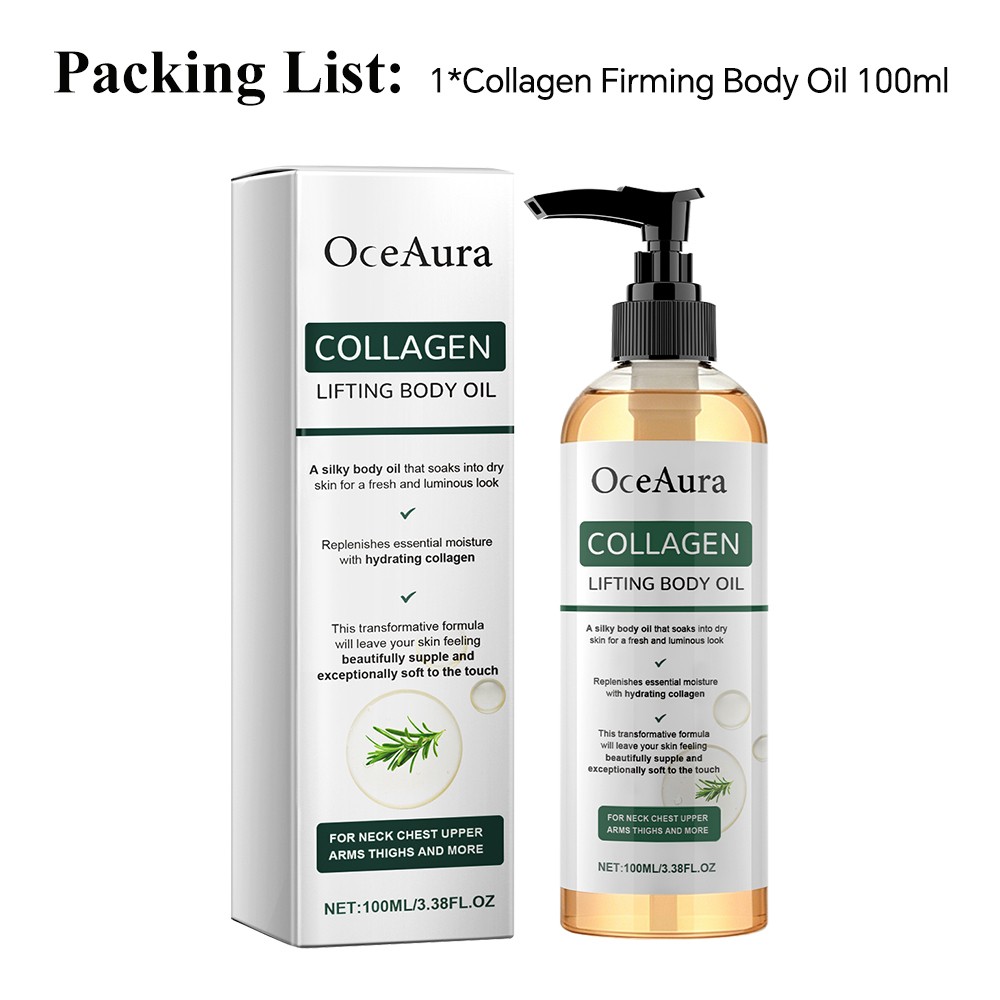 5PCS 100ml Collagen Lifting Body Oil Anti Aging for Neck,Chest,Upper,Arms,Thighs