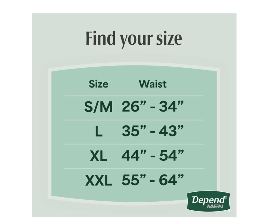 Depend Fresh Protection Men Incontinence Underwear XL 68 Ct Adult Diapers