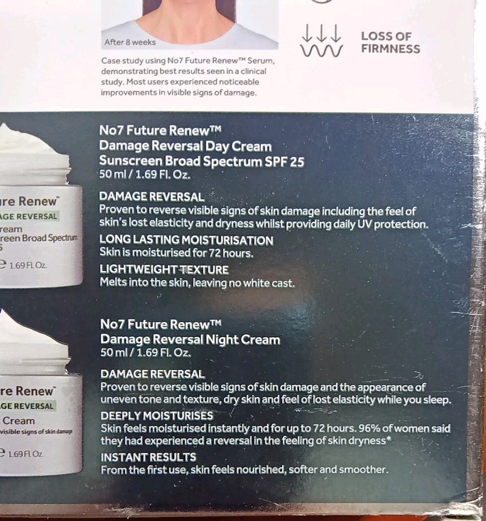 2 No7 No 7 FUTURE SKIN DAMAGE REVERSAL SYSTEM KIT 3-IN-1 NIGHT DAY CREAM + SERUM