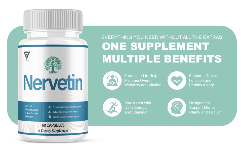 (5 Pack) Nervetin Nootropic Supplement, Nervetin Maximum Strength (300 Capsules)