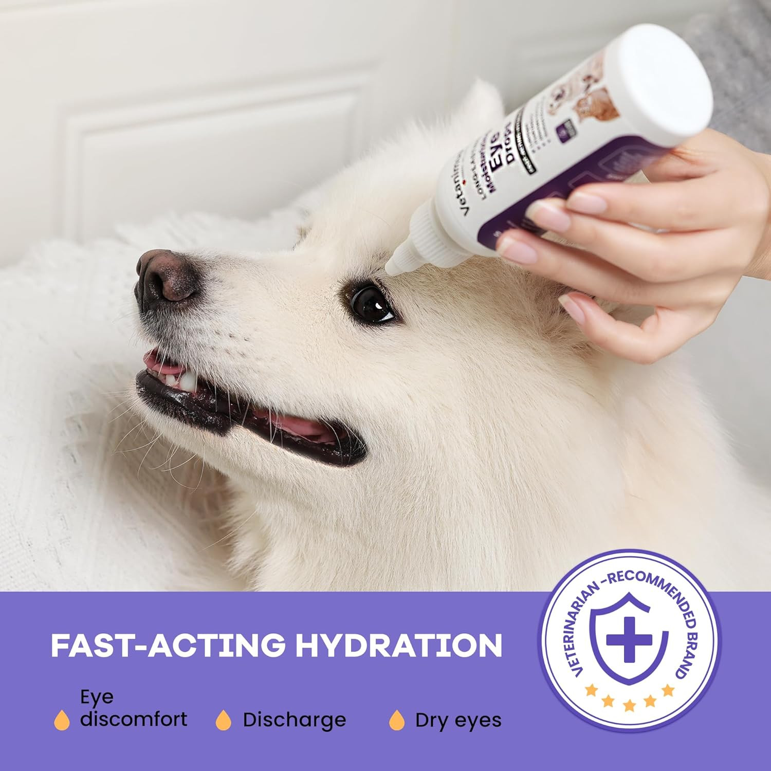 Refreshing Moisturizing Eye Drops 150Ml/5 Fl.Oz for Dogs, Cats, and Livestock Fa