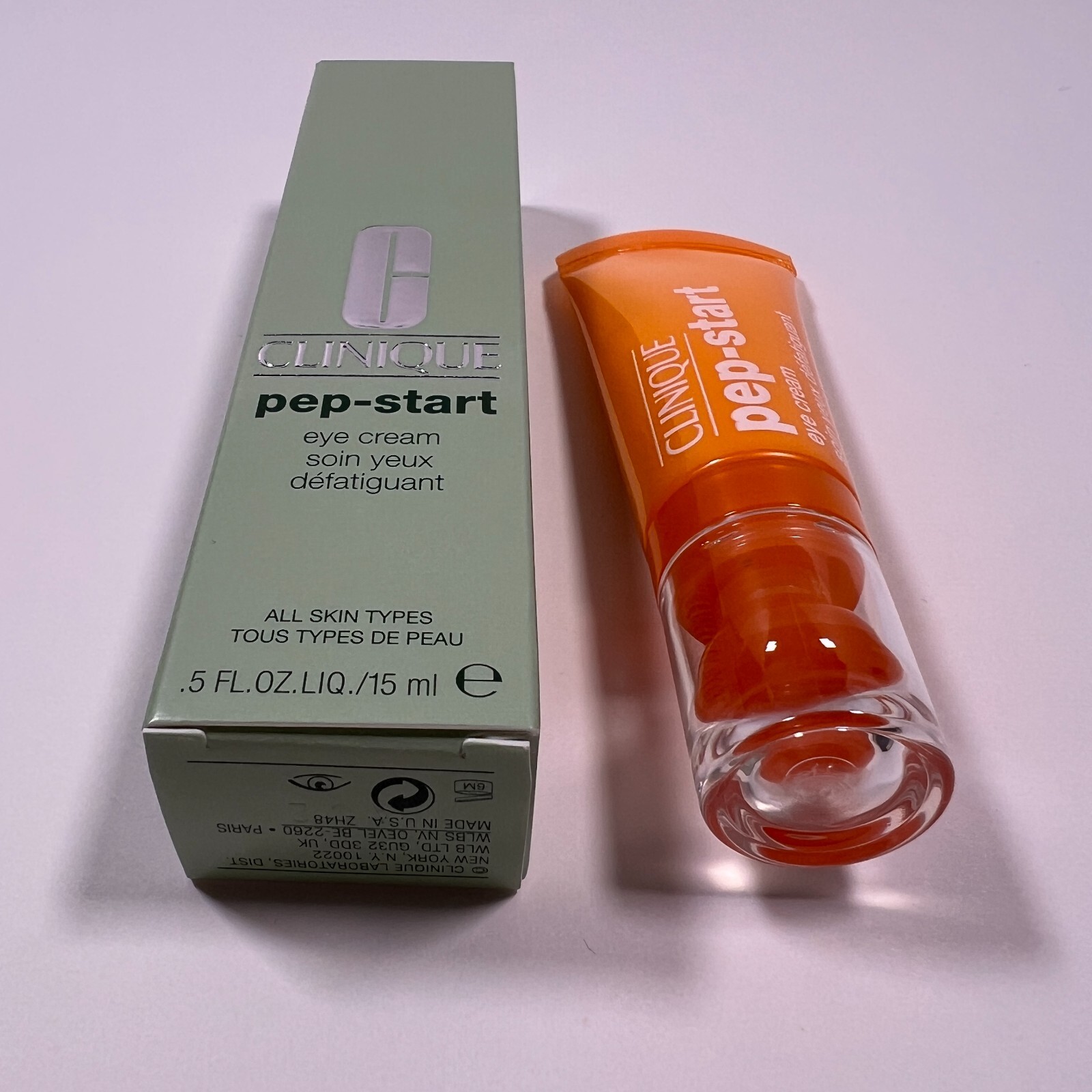 Clinique Pep – Start Eye Cream Full Regular Standard Size 0.5 fl oz 15 ml
