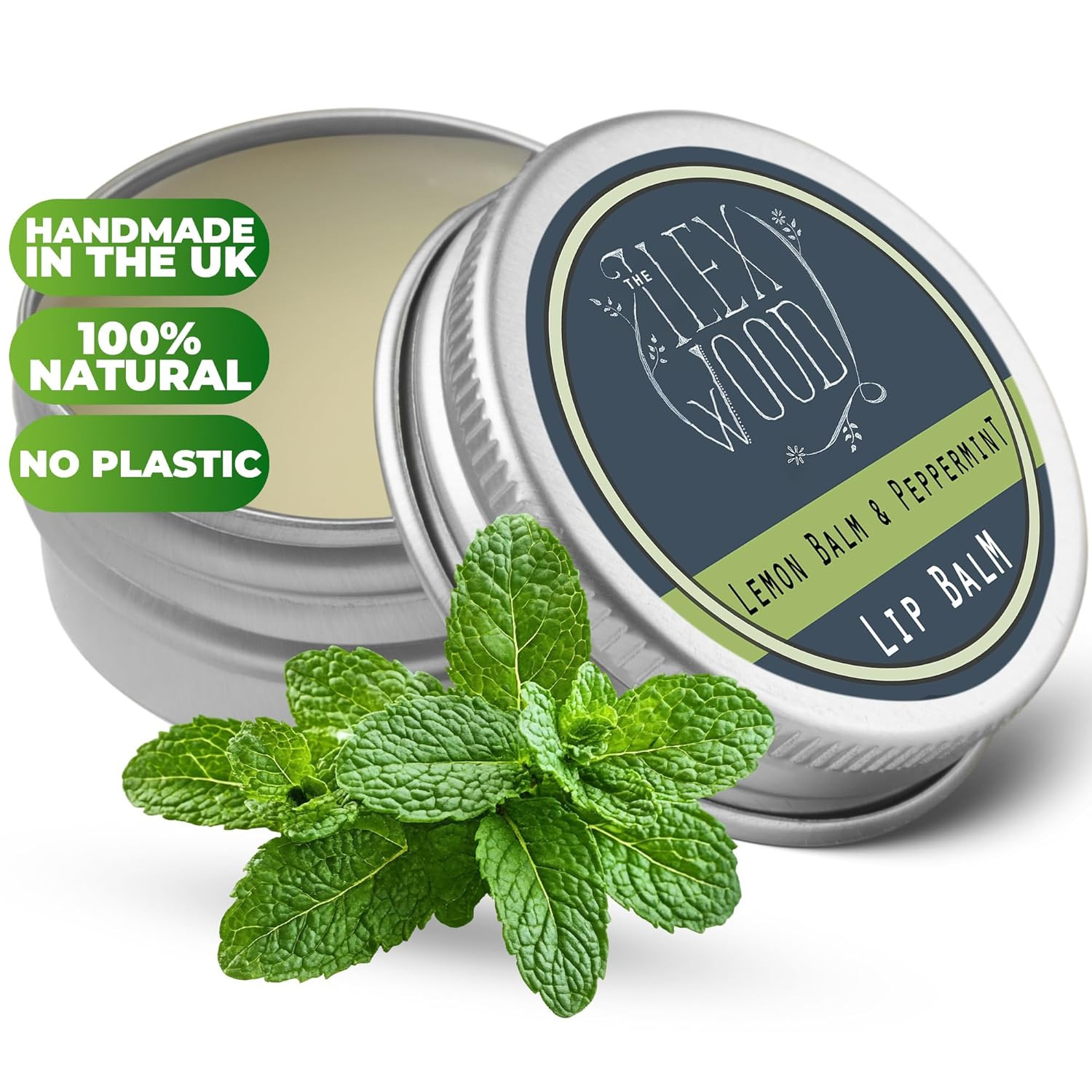– All Natural Lip Balm – Lemon Balm and Peppermint – Cold Sore Treatment for Lip