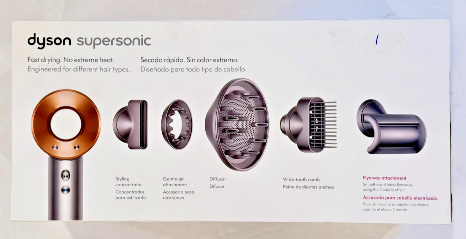 Dyson Supersonic 1600W Professional Hair Dryer HD07 Nickel/Copper – NEW SEALED