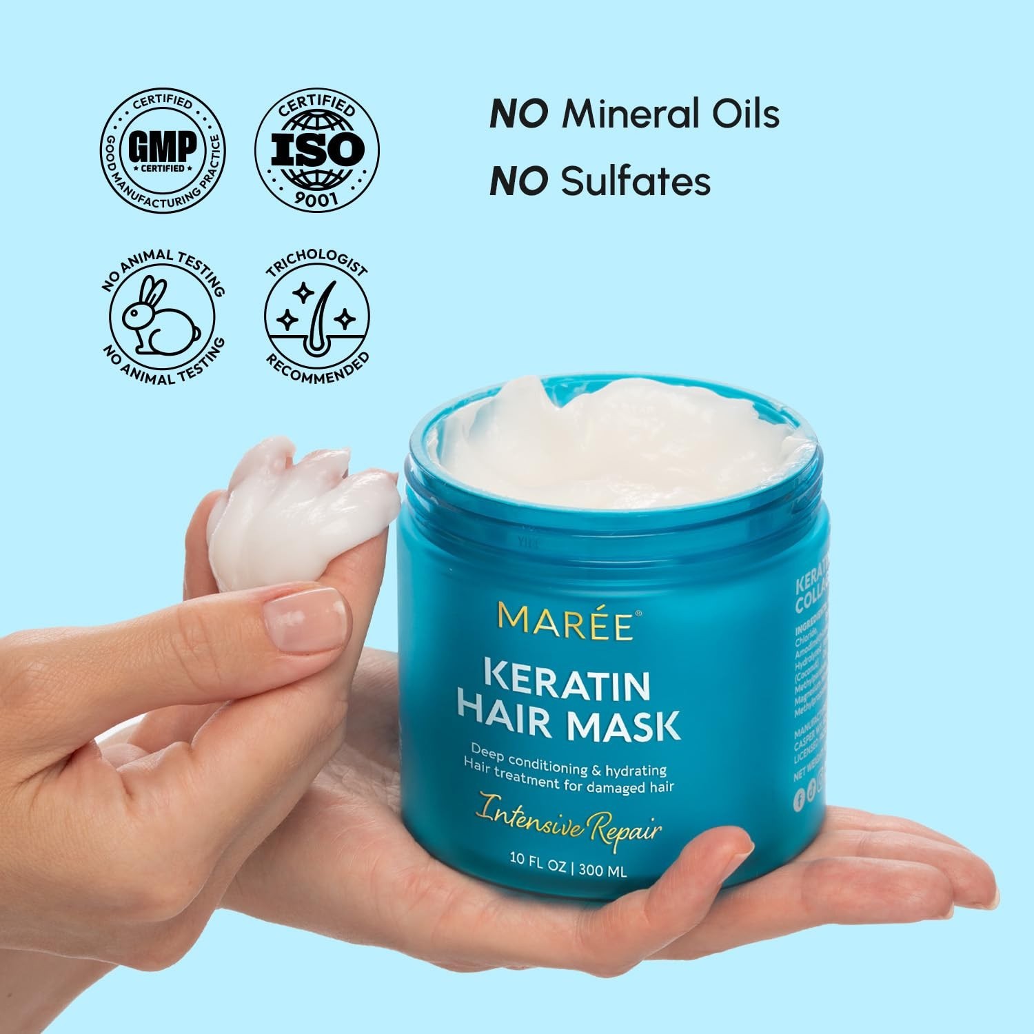 Deep Conditioning Hair Mask for Damaged Hair – Keratin Moisturizing Treatment 10