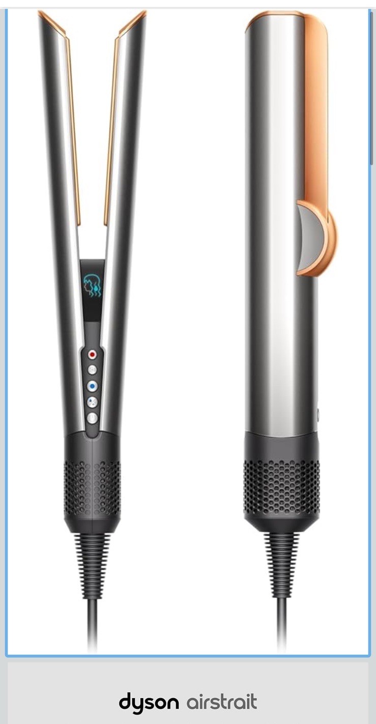 New Open Box Dyson Airstrait Straightener Nickel/Copper