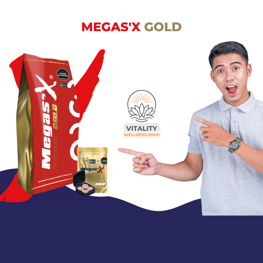 Megas’X Gold – Natural Vitality Support Supplement | 6 Sachets (24 Tabs)