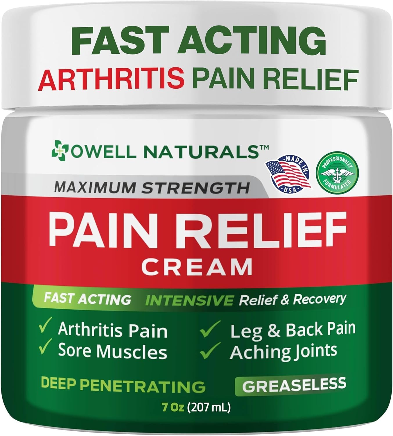 7 oz Maximum Strength Muscle & Joint Relief Cream – Menthol Scented Comfort