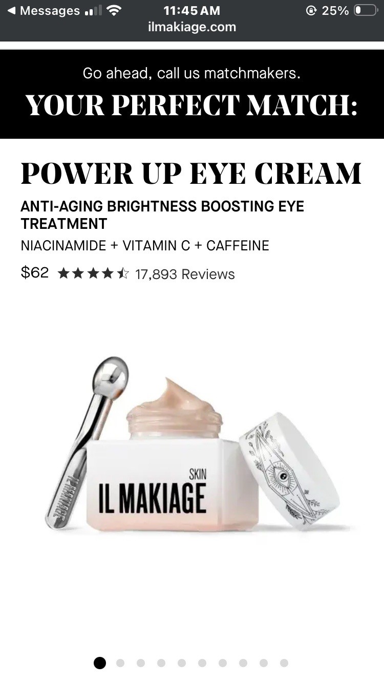 Il Makiage Power Up Eye Treatment Cream NEW In Box