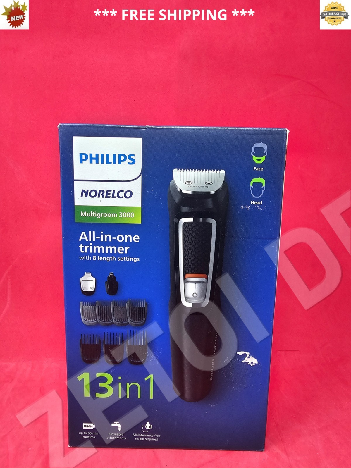 **BRAND NEW**Philips Norelco MG3740/40 MultiGroomer Series 3000 Trimmer 13 in 1