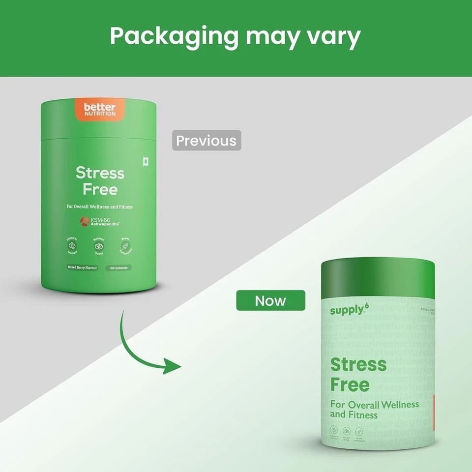SUPPLY6 Stress Free Gummies with world’s strongest KSM-66 Ashwagandha 60 Gummies