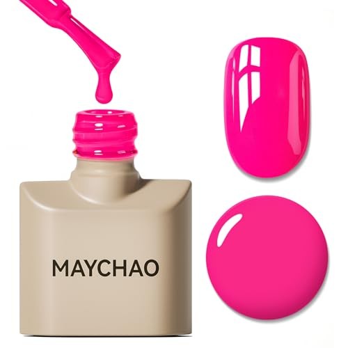 15ML Gel Nail Polish 1Pc Bright Pink Gel Polish Soak Off UV LED Nail Hot Pink