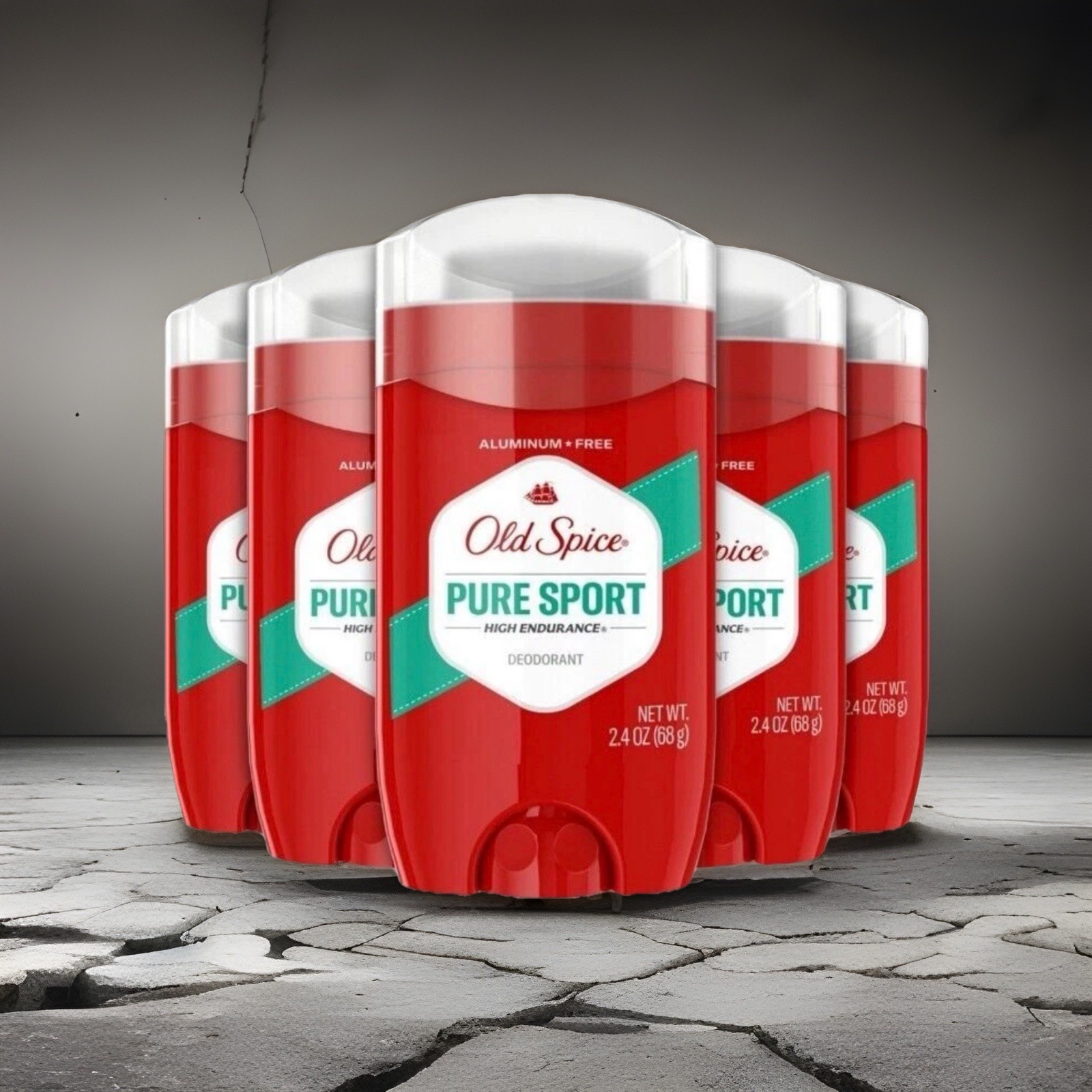 5pack Old Spice High Endurance Deodorant, 48 Hour Protection, Pure Sport 2.4 oz