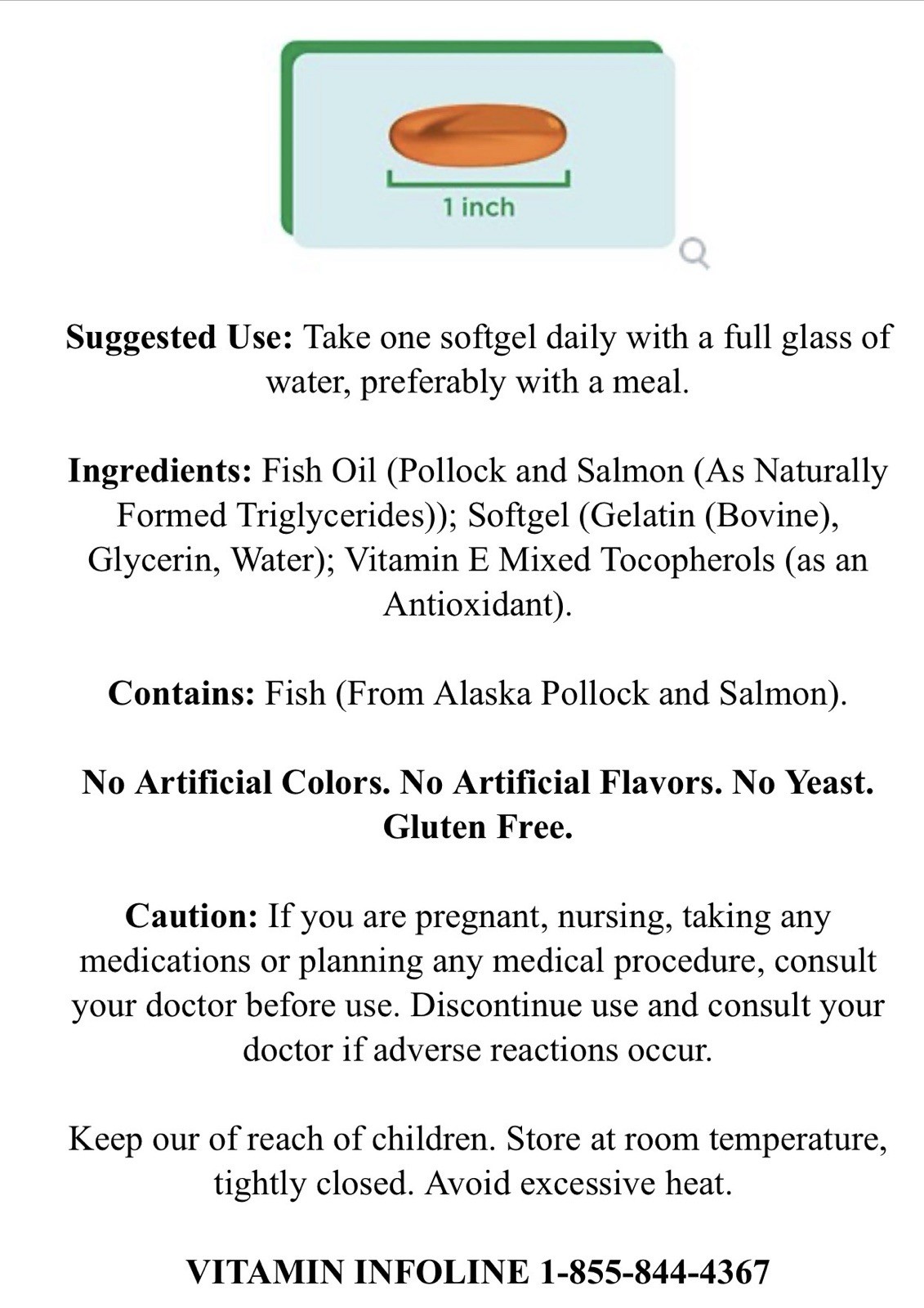 Kirkland Signature Wild Alaskan Fish Oil 1400 mg, 230 Softgels Gluten-free