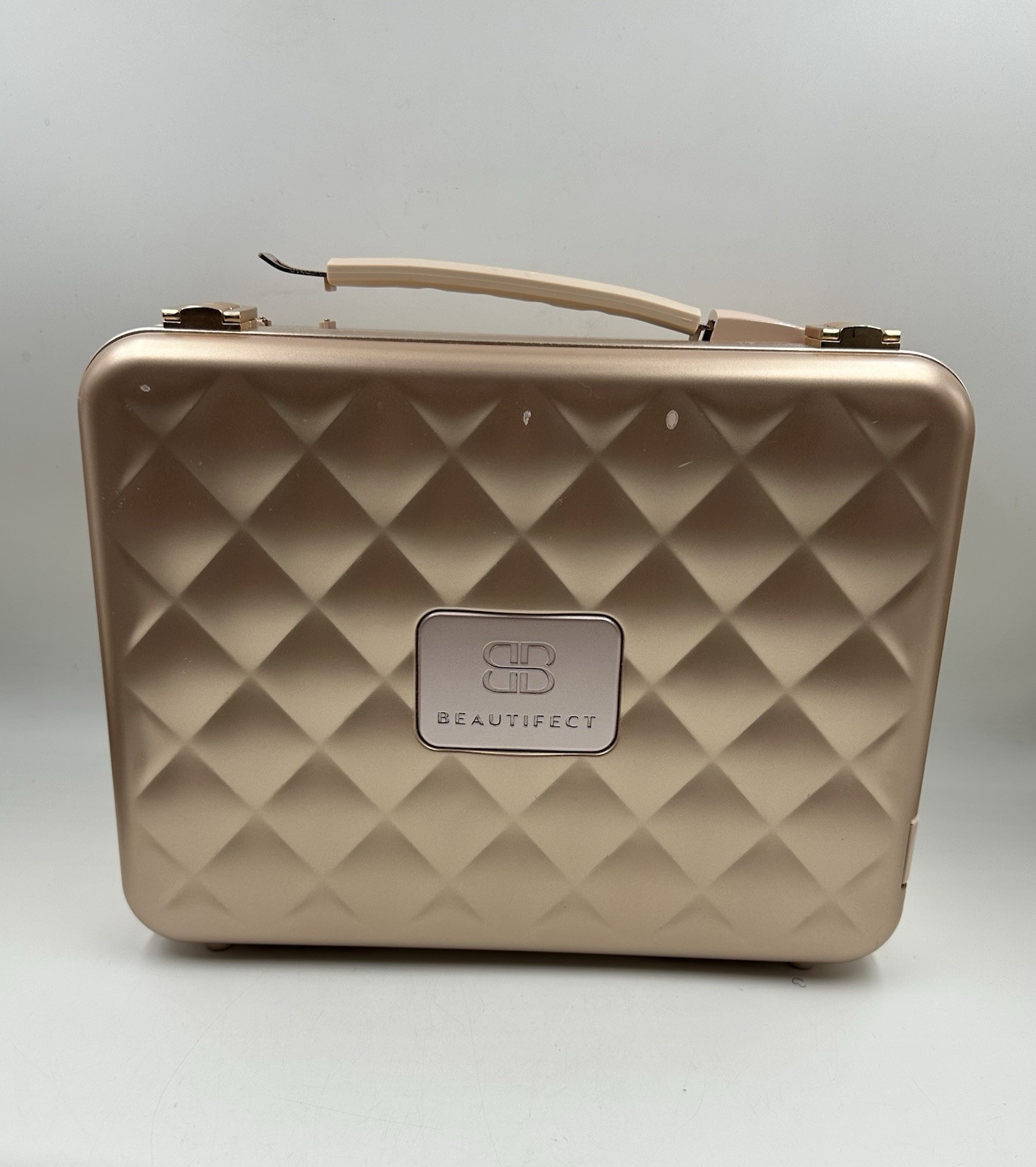 Beautifect Makeup Box Rose Gold Luxury Case W/Light-Broken Handle-See Photos