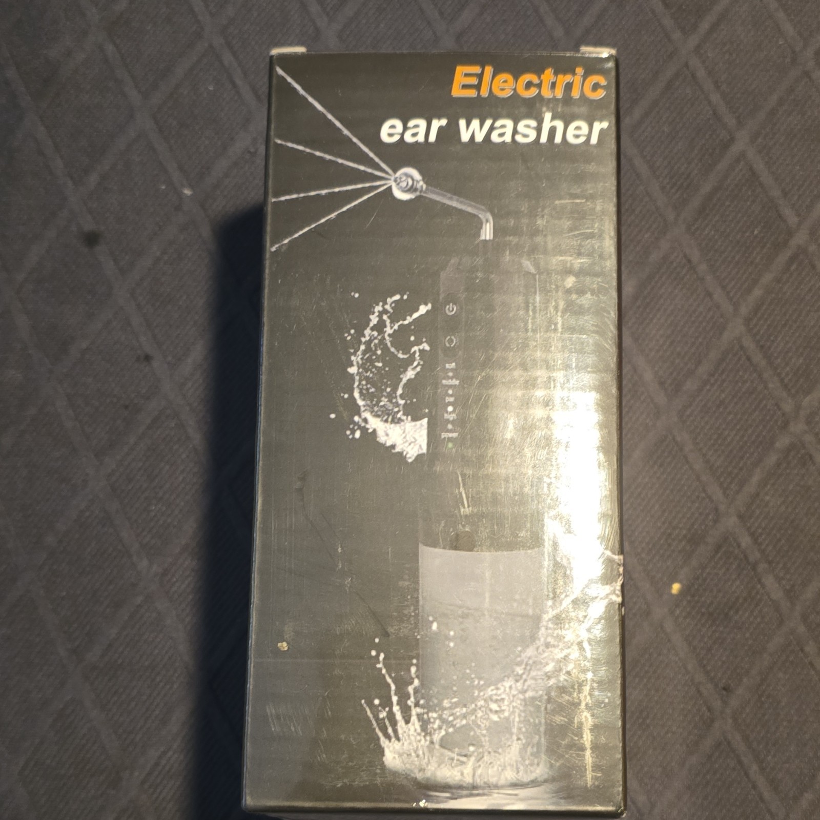 Electric Ear Washer Portable Rechargeable Waterproof Low Noise Black