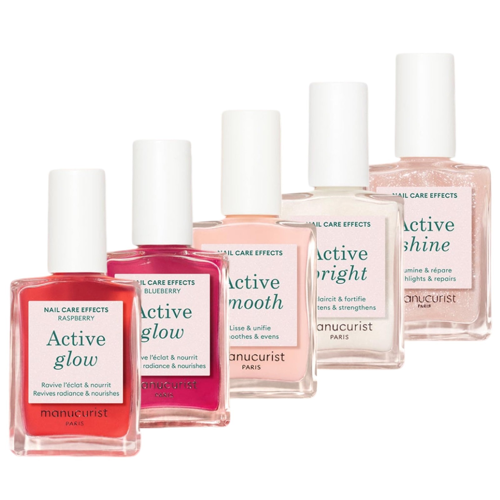Nail Polish Set Rainbow 5 Pack Active Full Range Treatment Manucurist
