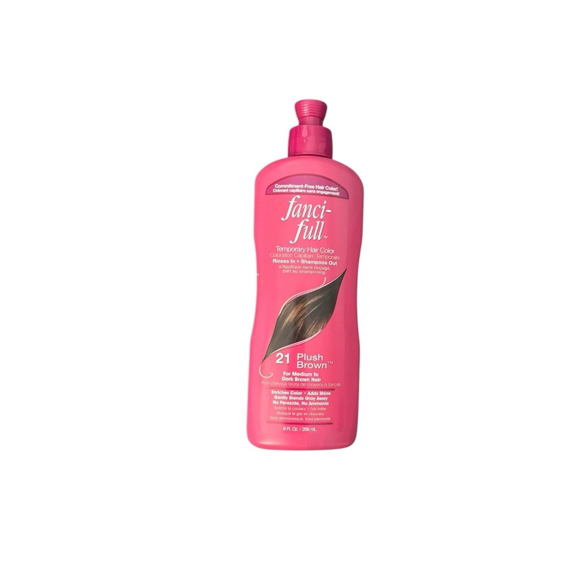 Fanci Full Temporary Hair Color Plush Brown #21 Medium Dark Brown Hair 9 oz. New