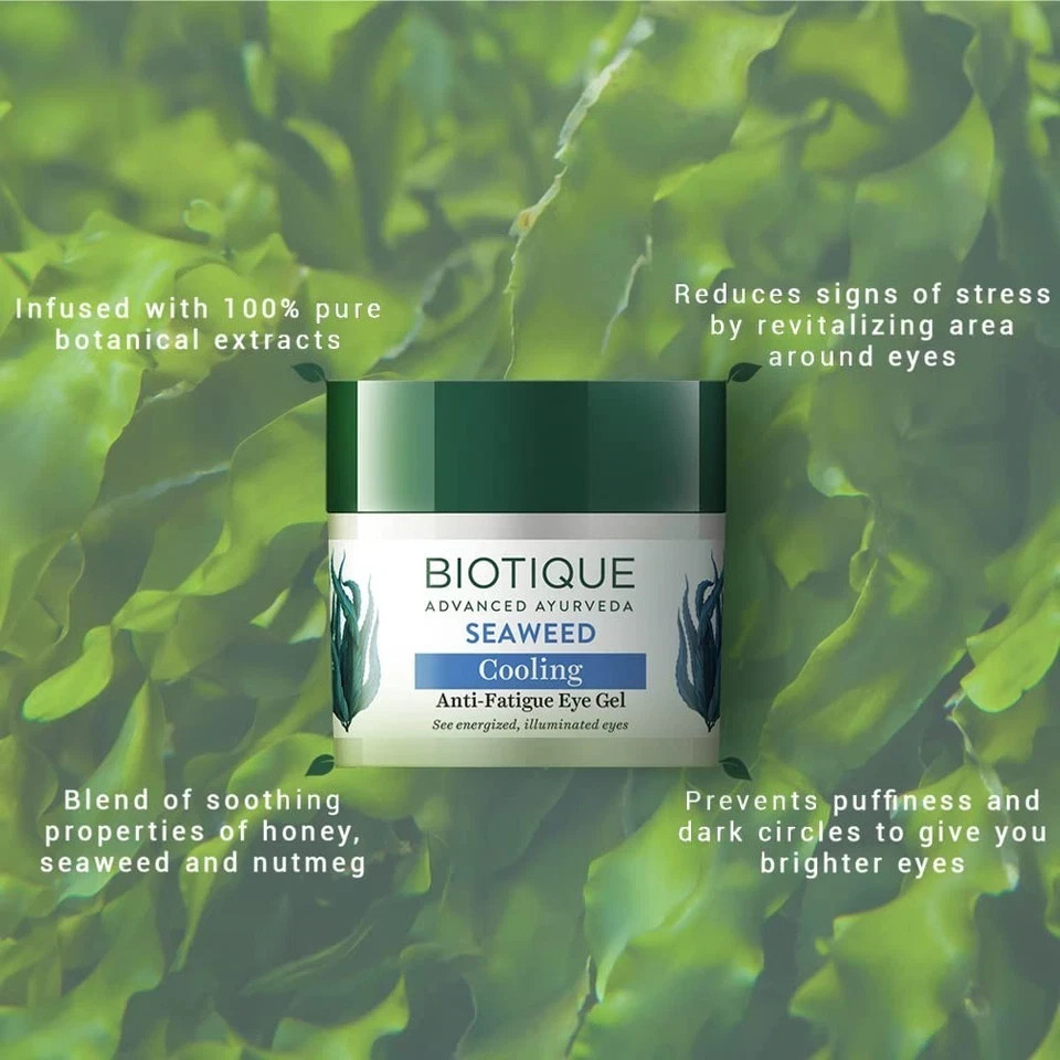 Biotique Bio Seaweed Revitalizing Anti Fatigue Eye Gel Suitable for All Skin 15g
