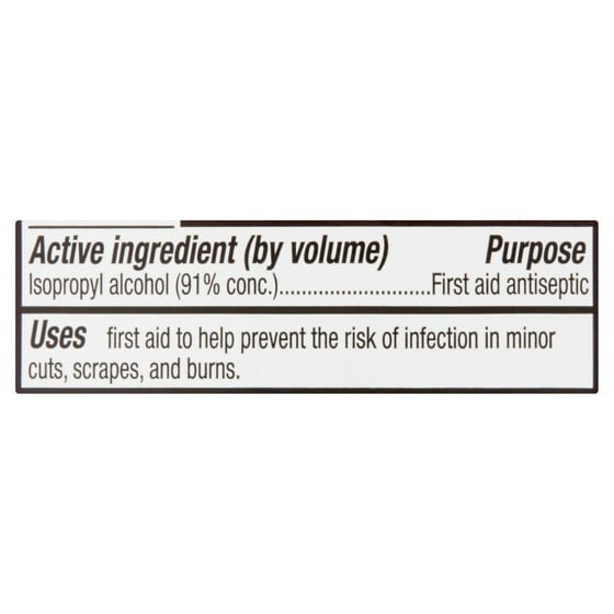 Equate 91% Isopropyl Alcohol Liquid Antiseptic, 16 fl oz (4 Pack )