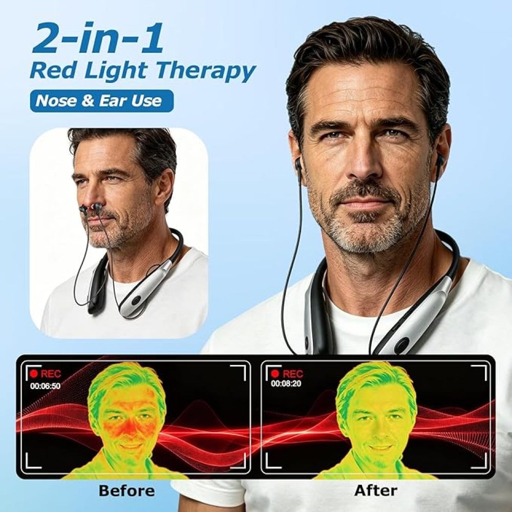 NEW Earplug 650NM Laser Therapy For Ear And Nose Tinnitus & Rhinitis Relief