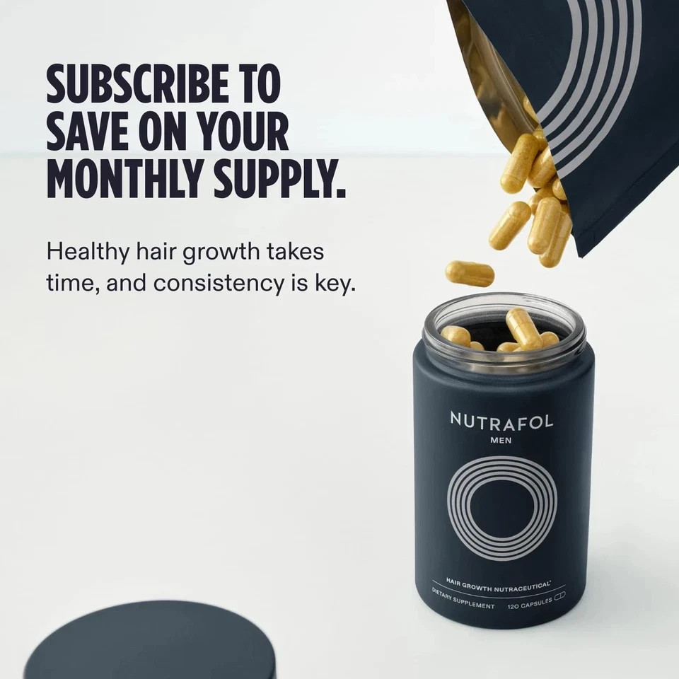 NUTRAFOL Men’s AUTHENTIC Hair Growth 1 Bottle 120 Pills 1 month supply