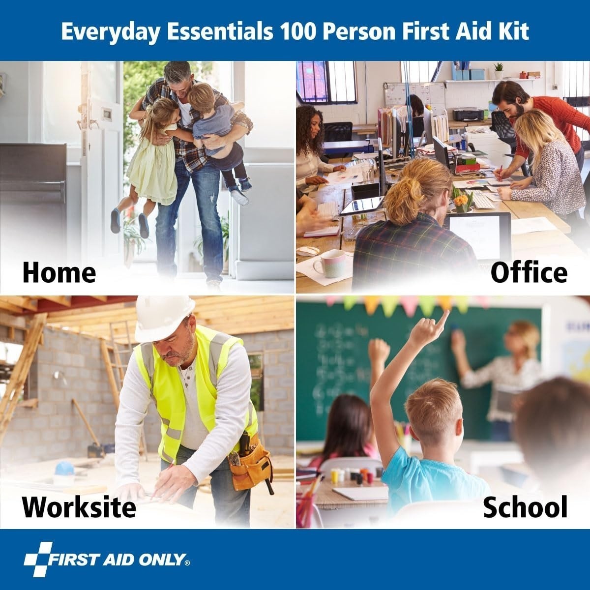 First Aid Only 335 Piece First Aid Kit, OSHA Compliant, All-Purpose 100-Person