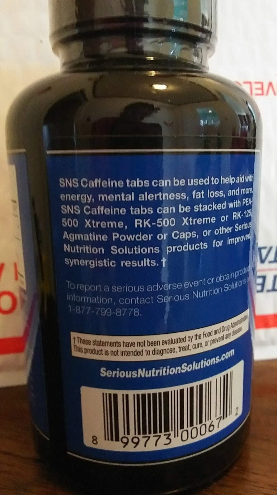 Caffeine Tablets 501 count 1/20 mental alertness, energy, fat loss
