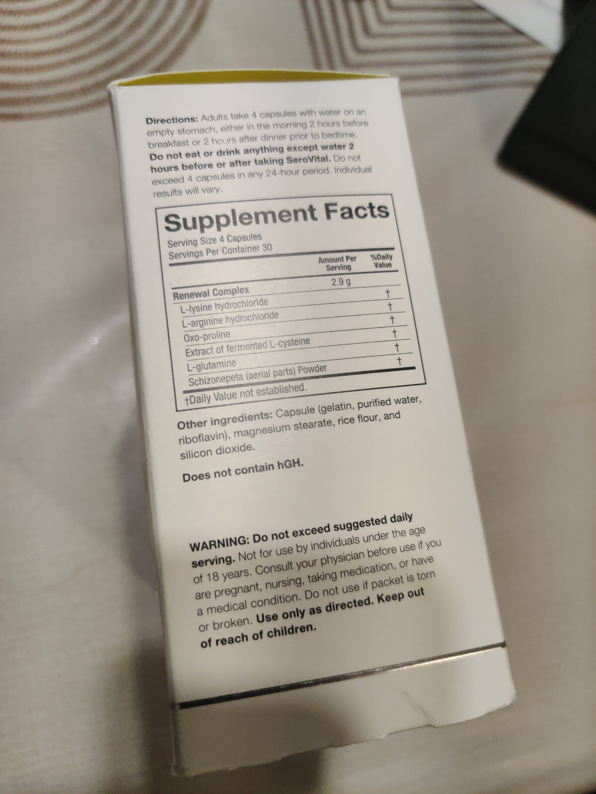 SeroVital Reverse The Signs of Aging Dietary Supplement – 120 Capsules