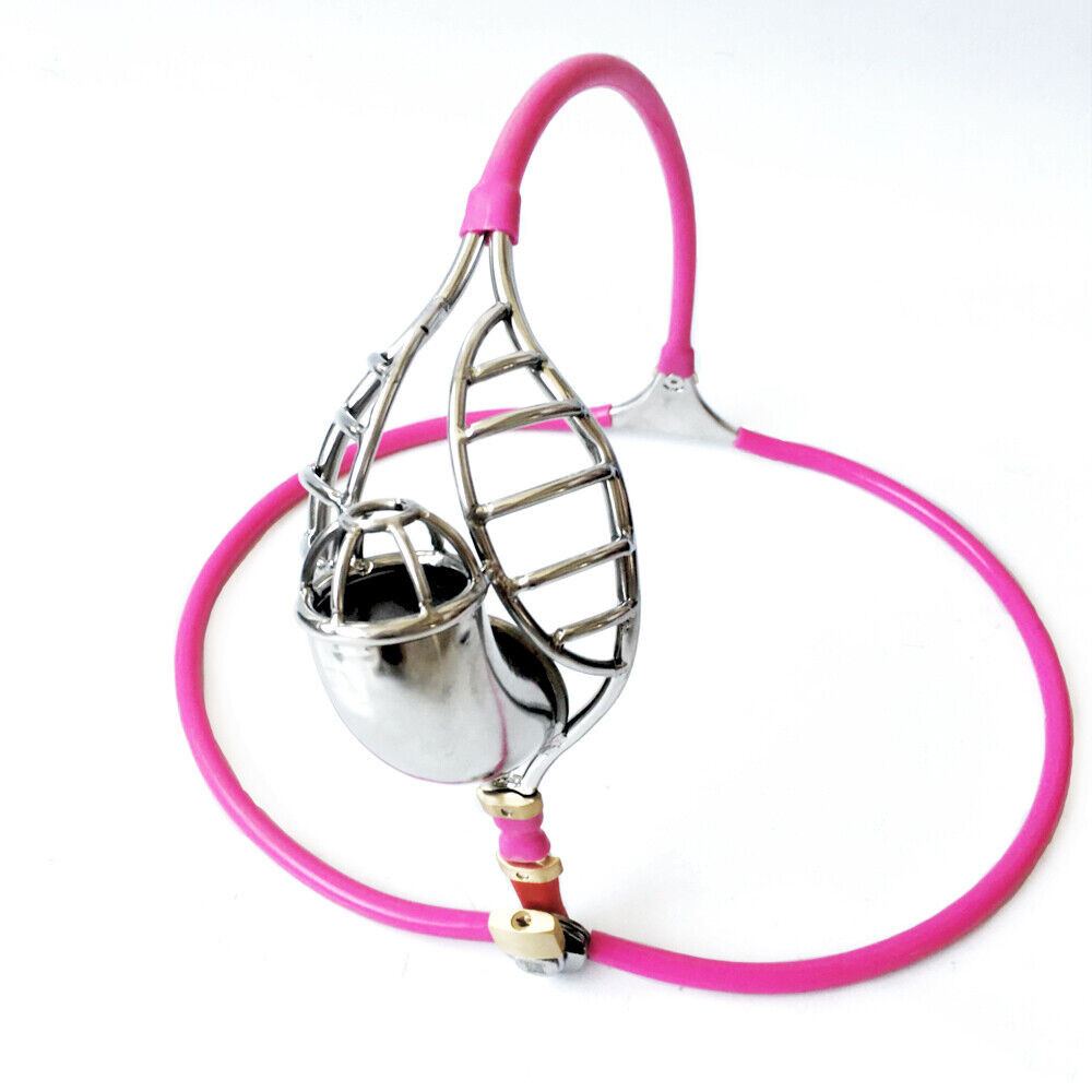 Stainless Steel Chastity Belt Device Back Male Underwear Bandage Chastity Cage