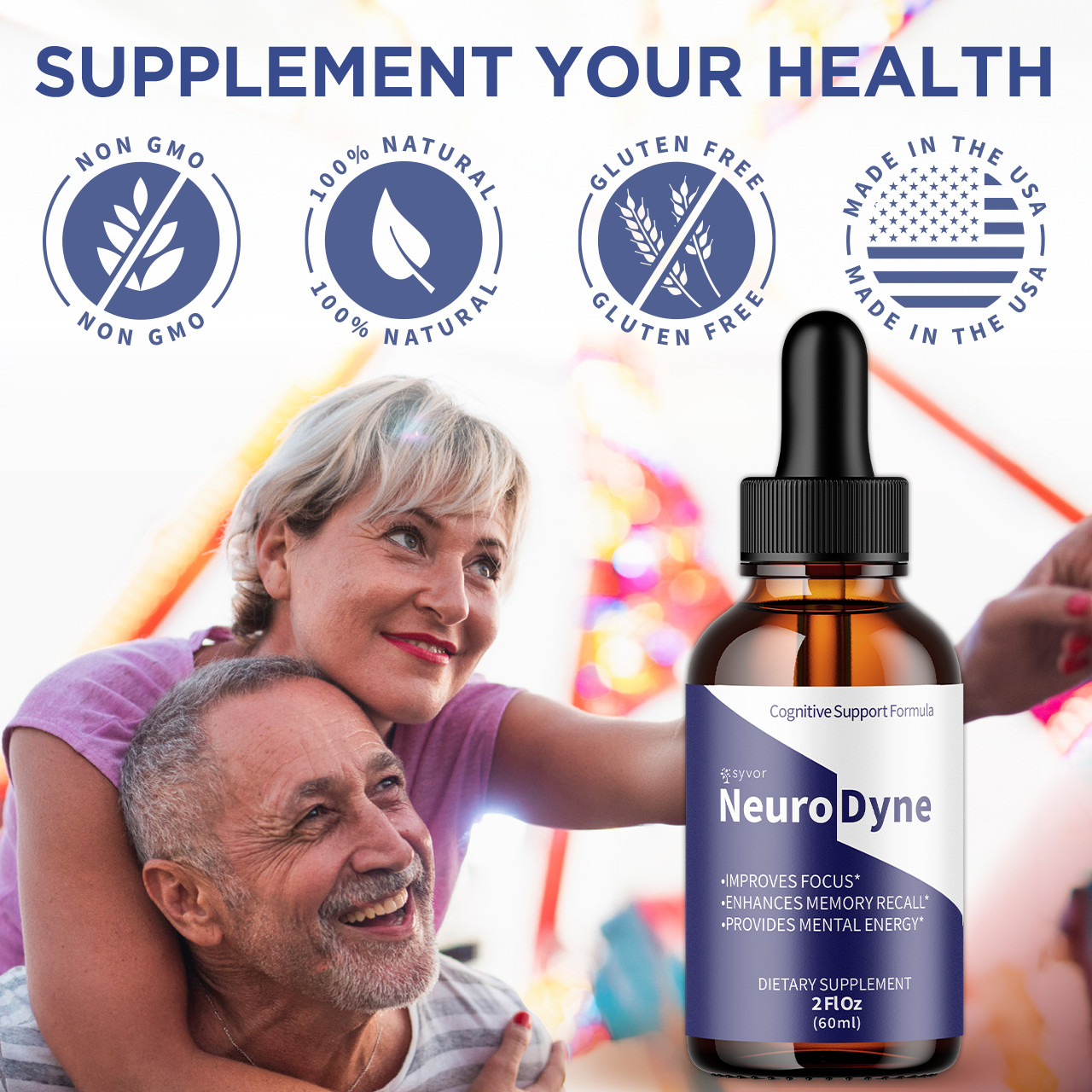 (2 Pack) Neurodyne Drops Advanced Nerve Health Support, Neuro Dyne 60 Servings