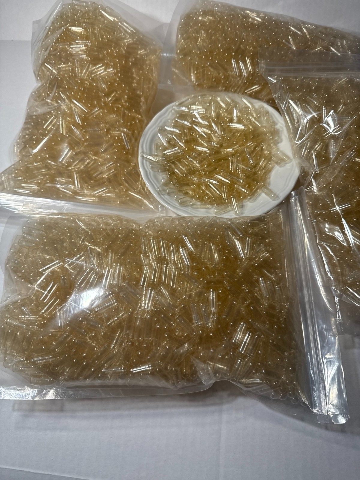Capsule Top & Bottoms USA FREE SHIPPING 2,000 Empty Clear Gelatin Capsules, “00”
