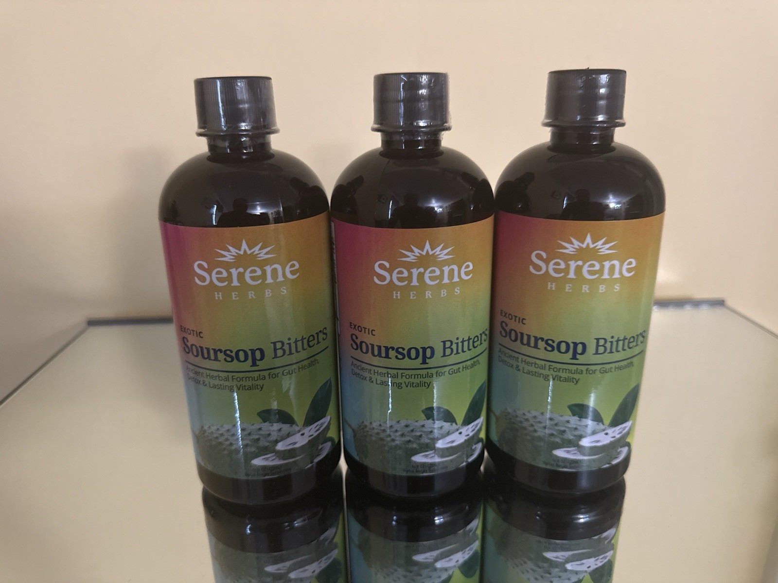3 Packs Serene Herbs Soursop Bitters Gut Health Detox Herbal Dietary Supplement
