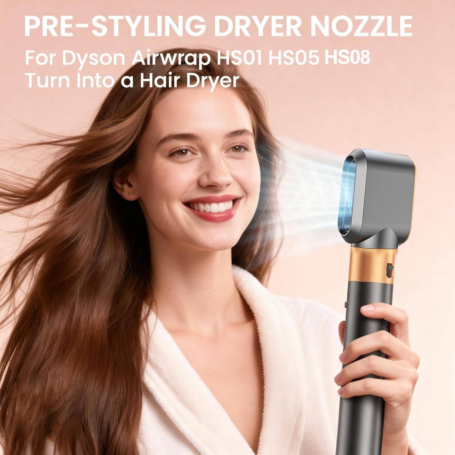 Nickel/Copper Pre-Styling Dryer Nozzle – Achieve Salon-Worthy Blowouts at Home