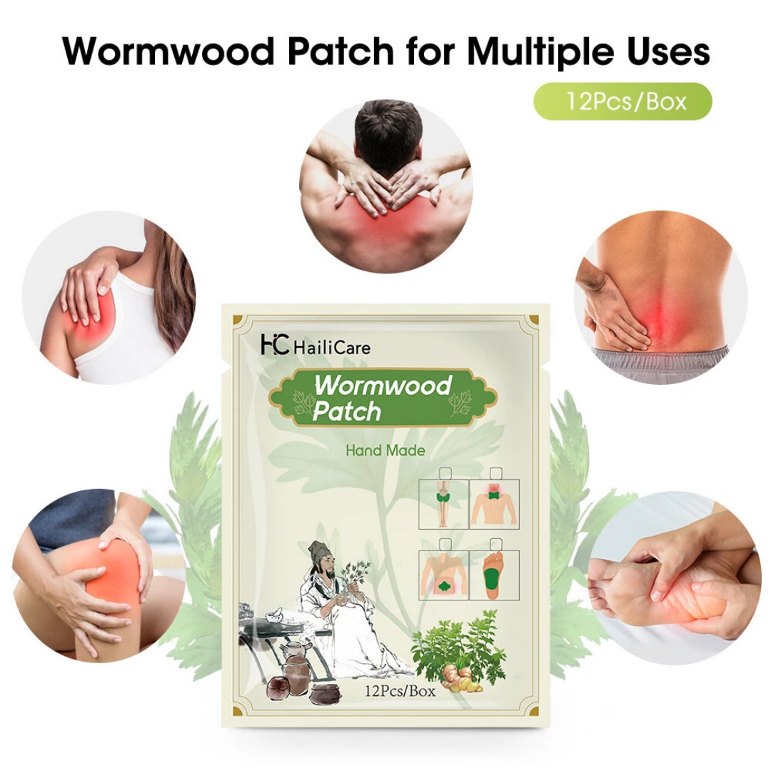 120pcs Herbal Knee Patch Wormwood Plaster for Knee Support & Muscle Pain Relief