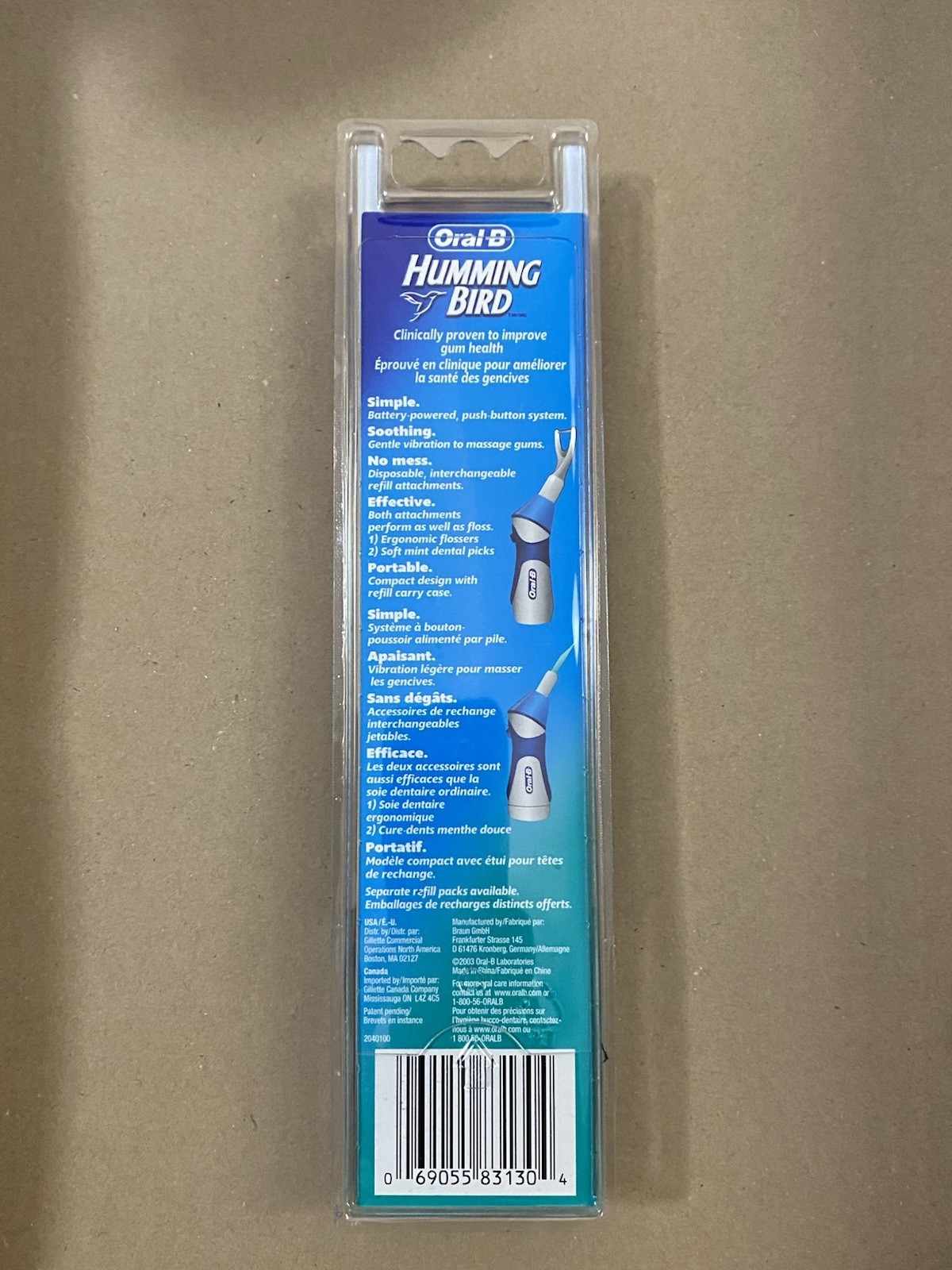 Oral-B Humming Bird Power Flosser and Pick New Sealed – Teal Head