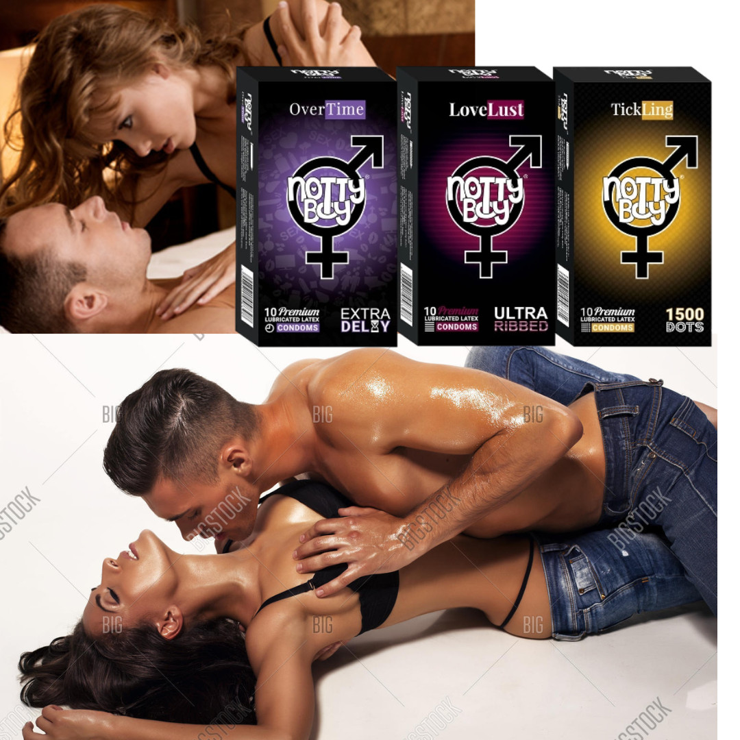 NOTTY BOY Condom Combo Set Condom For Men For Men – (30 Units, Pack of 3)